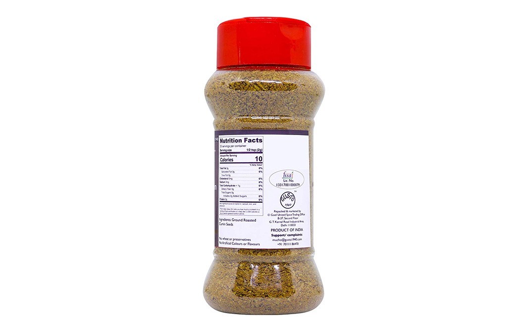 Tassyam Premium Roasted Cumin Grounds (Bhuna Jeera Masala)   Plastic Bottle  80 grams